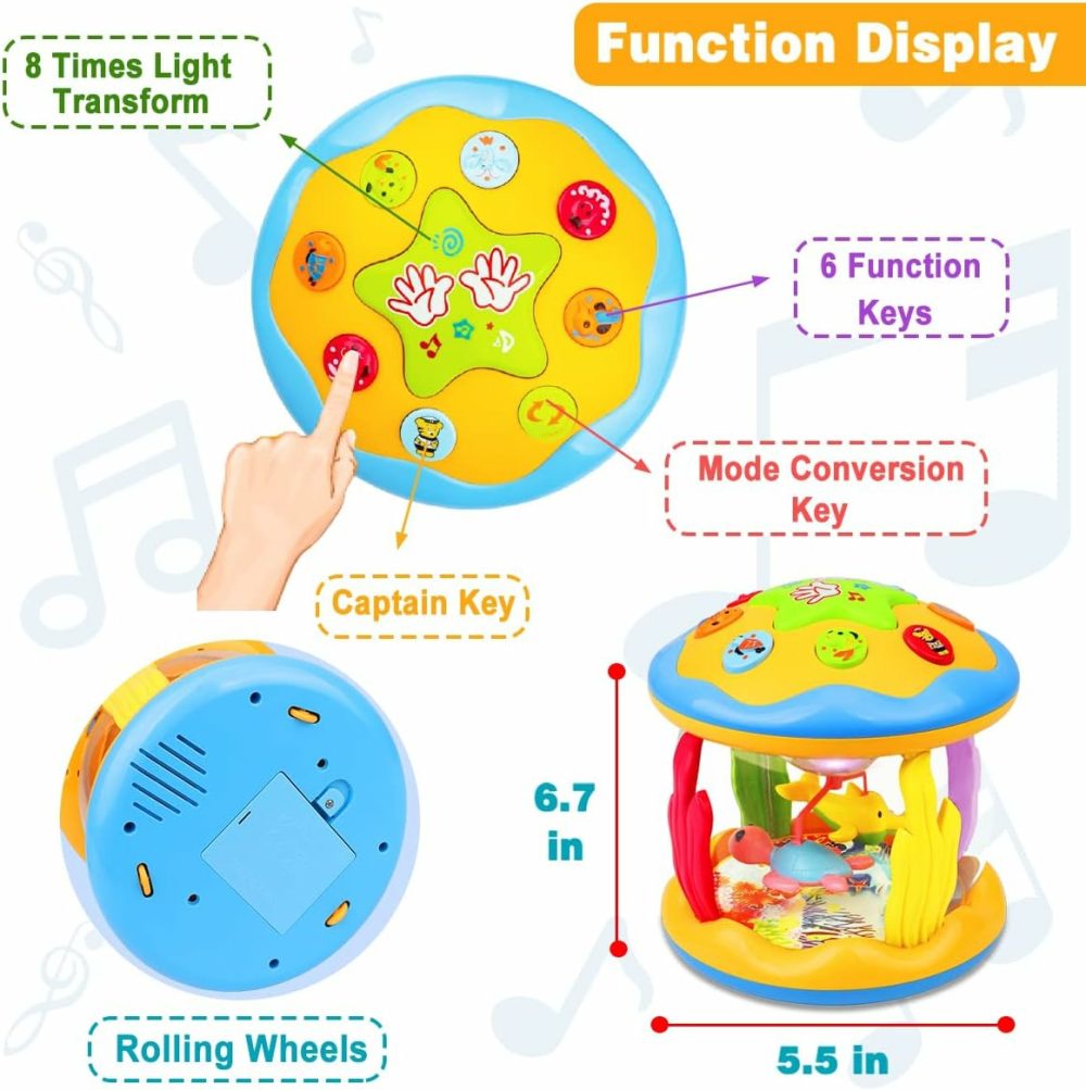 Baby Toys 6 To 12 Months – Musical Learning Infant Toys 12-18 Months – Babies Ocean Rotating Light Up Toys For Toddlers 1 2 3+ Years Old Boys Girls Baby Gifts  |  Musical Toys All Toys