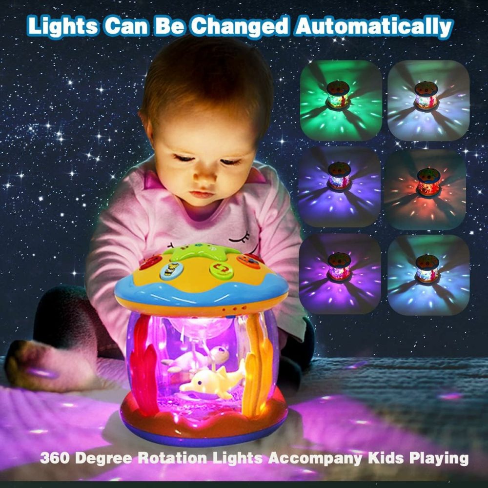 Baby Toys 6 To 12 Months – Musical Learning Infant Toys 12-18 Months – Babies Ocean Rotating Light Up Toys For Toddlers 1 2 3+ Years Old Boys Girls Baby Gifts  |  Musical Toys All Toys