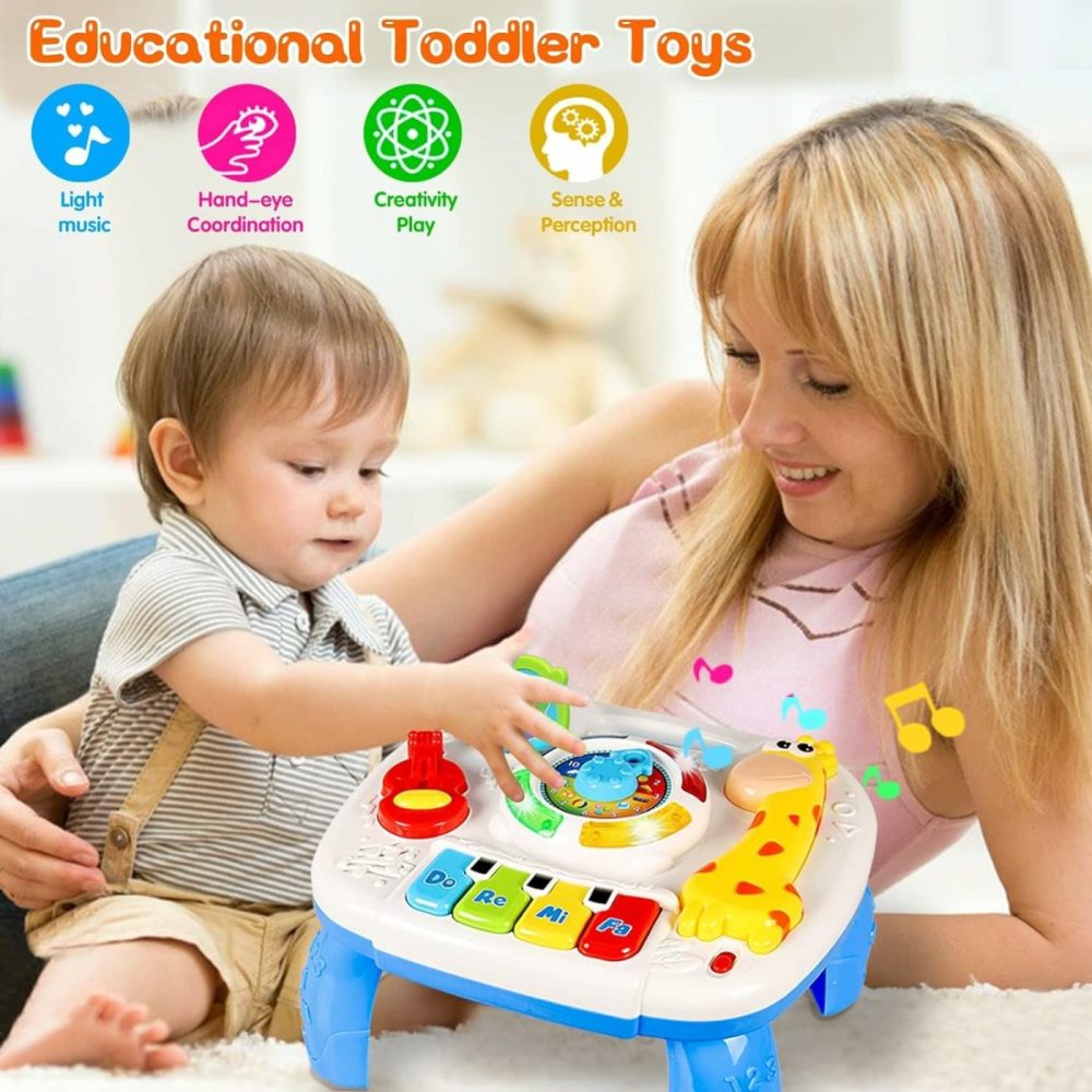 Baby Toys 6 To 12 Months  Musical Learning Table Baby Toys For 1 2 3 Year Old Boys Girls Early Education Activity Center Baby Toys 12-18 Months Kids Toddler Birthday Gifts  |  Musical Toys All Toys