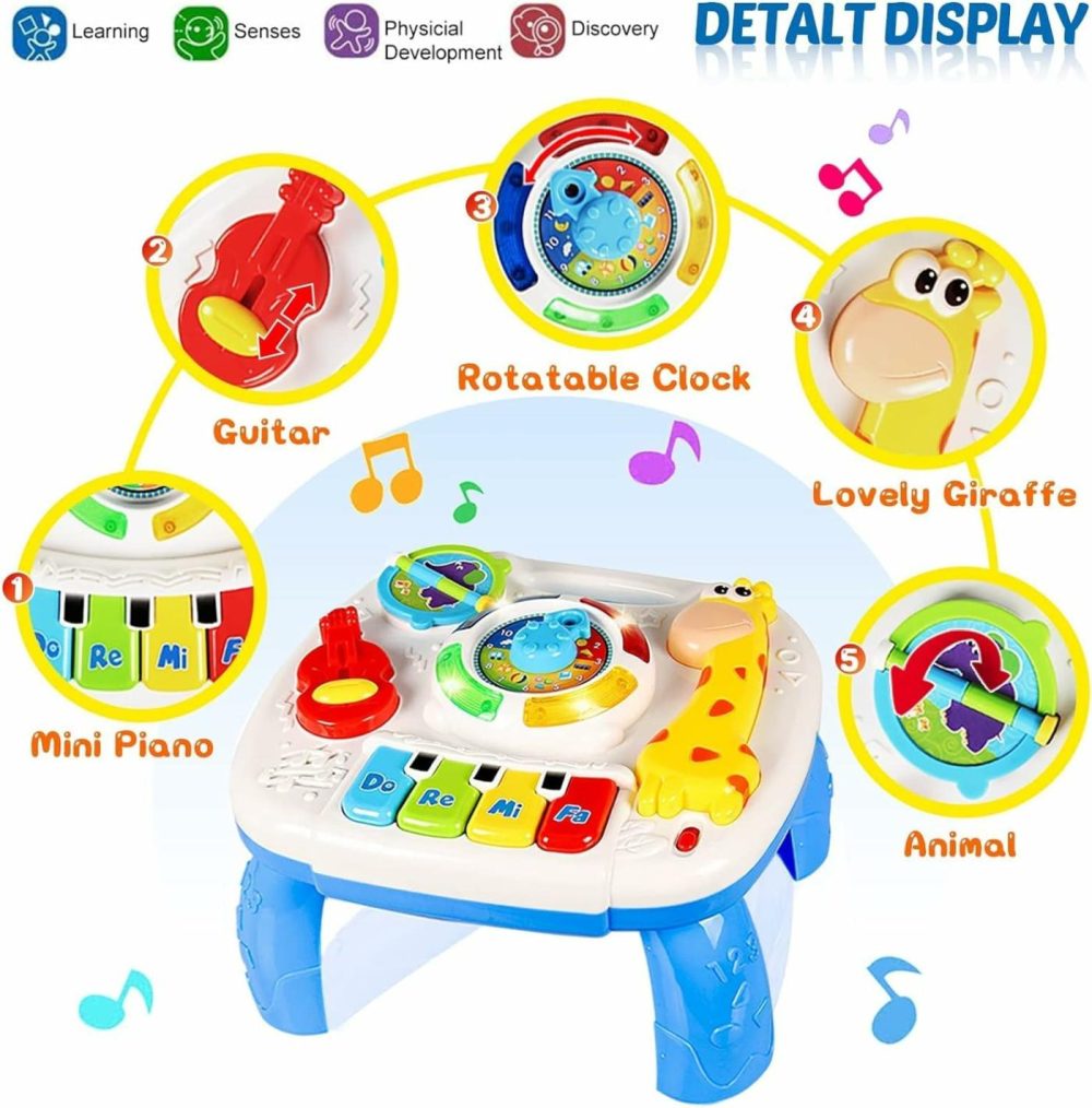 Baby Toys 6 To 12 Months  Musical Learning Table Baby Toys For 1 2 3 Year Old Boys Girls Early Education Activity Center Baby Toys 12-18 Months Kids Toddler Birthday Gifts  |  Musical Toys All Toys