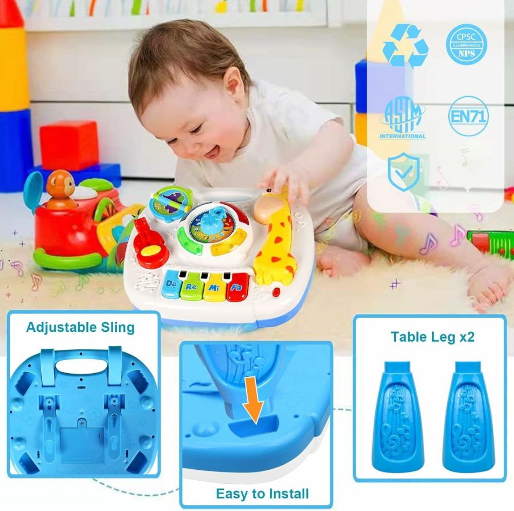 Baby Toys 6 To 12 Months  Musical Learning Table Baby Toys For 1 2 3 Year Old Boys Girls Early Education Activity Center Baby Toys 12-18 Months Kids Toddler Birthday Gifts  |  Musical Toys All Toys