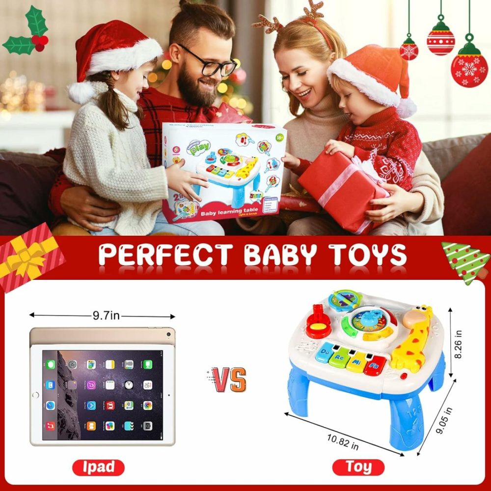 Baby Toys 6 To 12 Months  Musical Learning Table Baby Toys For 1 2 3 Year Old Boys Girls Early Education Activity Center Baby Toys 12-18 Months Kids Toddler Birthday Gifts  |  Musical Toys All Toys