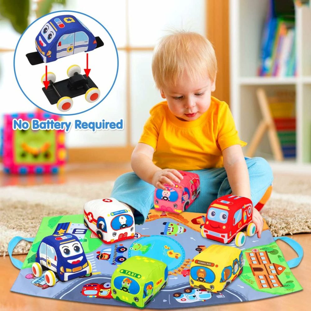 Baby Toys 6 To 12 Months – Soft Car Toys For 1 Year Old Boy Girl With Playmat Storage Bag – Infant Baby Toys 12-18 Months Toddler Toys Age 1-2 – 1St Birthday Gifts 1 2 3 Year Old Baby  |  Push & Pull Toys All Toys Push & Pull Toys