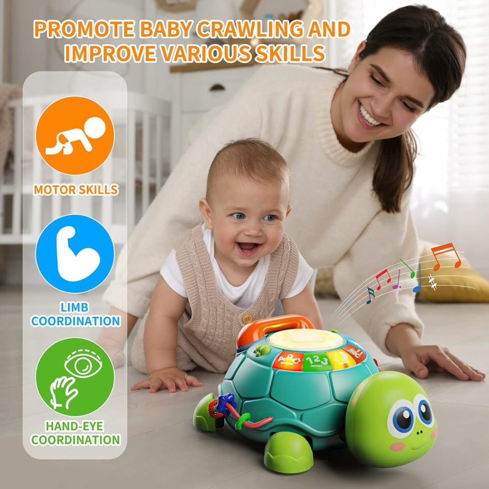 Baby Toys 6 To 12 Months  Tummy Time Toy For 12-18 Months  Musical Turtle Crawling Toys With Light & Sound  Birthday Gift Early Educational Toy For Baby Infant 3-6 7 8 9 10 Months 1 2 Year Old  |  Musical Toys All Toys multicolored