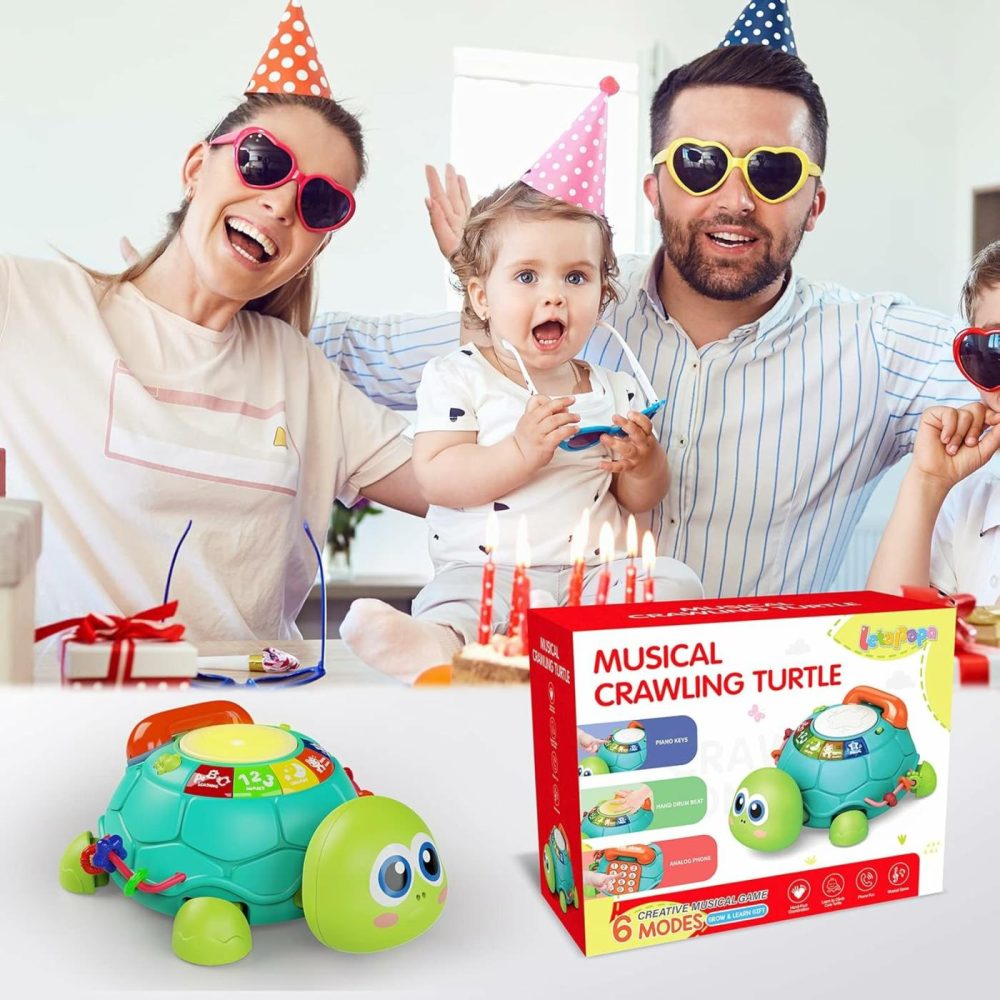 Baby Toys 6 To 12 Months  Tummy Time Toy For 12-18 Months  Musical Turtle Crawling Toys With Light & Sound  Birthday Gift Early Educational Toy For Baby Infant 3-6 7 8 9 10 Months 1 2 Year Old  |  Musical Toys All Toys multicolored