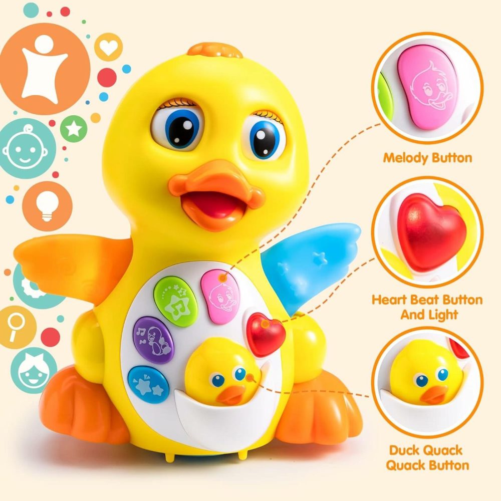 Baby Toys Duck  Infant Musical Toys 18+ Months  Tummy Time Toys With Music & Lights  Light Up Learning Toys  Dancing Crawling Baby Toy  Baby Easter Basket Stuffers Gifts  |  Musical Toys All Toys