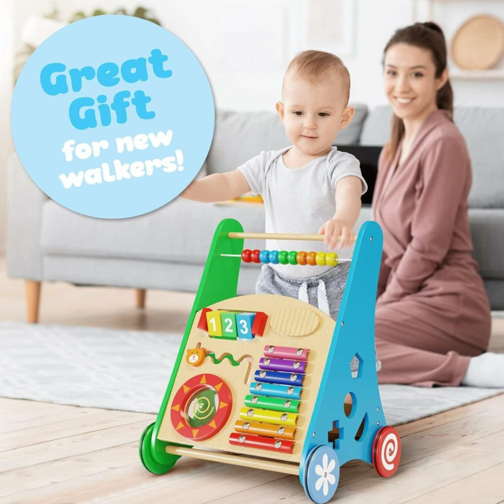 Baby Toys – Kids’ Activity Toy – Wooden Push And Pull Learning Walker For Toddlers Boys And Girls – Multiple Activity Center – Develops Motor Skills & Stimulates Creativity – Birthday Gift  |  Push & Pull Toys All Toys Push & Pull Toys