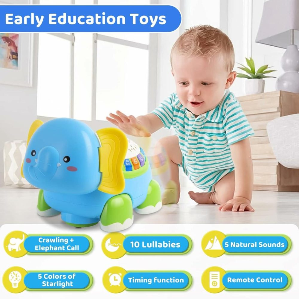 Baby Toys  Elephant Crawling Musical Baby Toys  Early Learning Educational Toy Starlight & Music  Birthday Gift For Toddler Boy Girl,0 3 6 12 18Month  |  Musical Toys All Toys