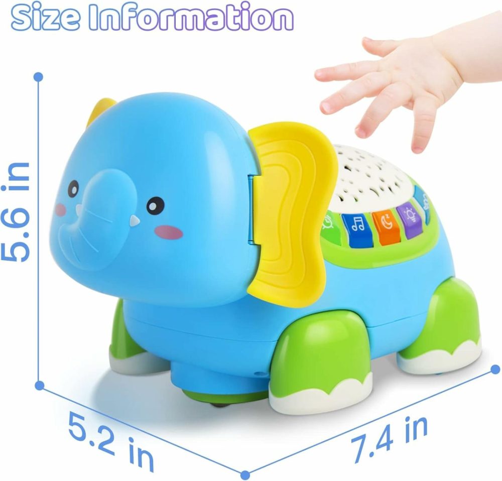 Baby Toys  Elephant Crawling Musical Baby Toys  Early Learning Educational Toy Starlight & Music  Birthday Gift For Toddler Boy Girl,0 3 6 12 18Month  |  Musical Toys All Toys