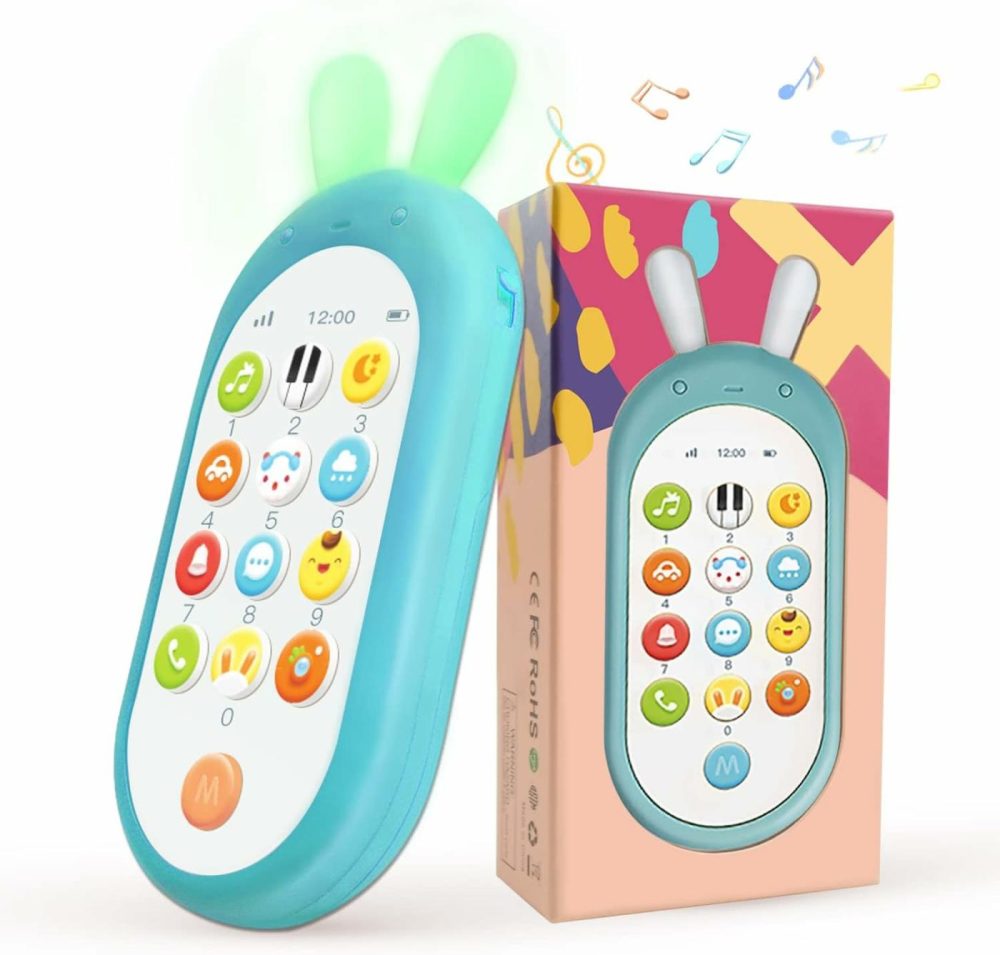 Baby Toys For 1 Year Old Boys Girls  Baby Cell Phone Toy Sensory Learning Toys With 12 Functions  Baby Toys 6 To 12 Months Multi Sound Effects With Light Teething Toys For Babies Infants Gift  |  Musical Toys All Toys Bunny-blue