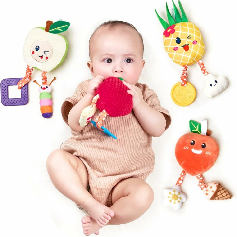 Baby Toys For 3 6 9 12 Months  Hanging Toys Fruit Rattles Infant Newborn Stroller Mobile Toys Car Seat Crib Plush Wind Chime For Boys Girls  |  Car Seat & Stroller Toys All Toys Car Seat & Stroller Toys