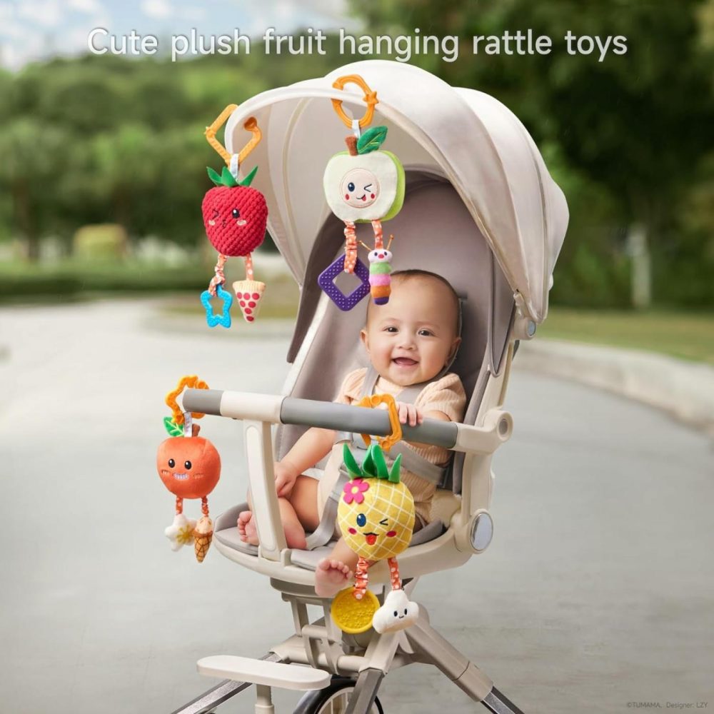 Baby Toys For 3 6 9 12 Months  Hanging Toys Fruit Rattles Infant Newborn Stroller Mobile Toys Car Seat Crib Plush Wind Chime For Boys Girls  |  Car Seat & Stroller Toys All Toys Car Seat & Stroller Toys