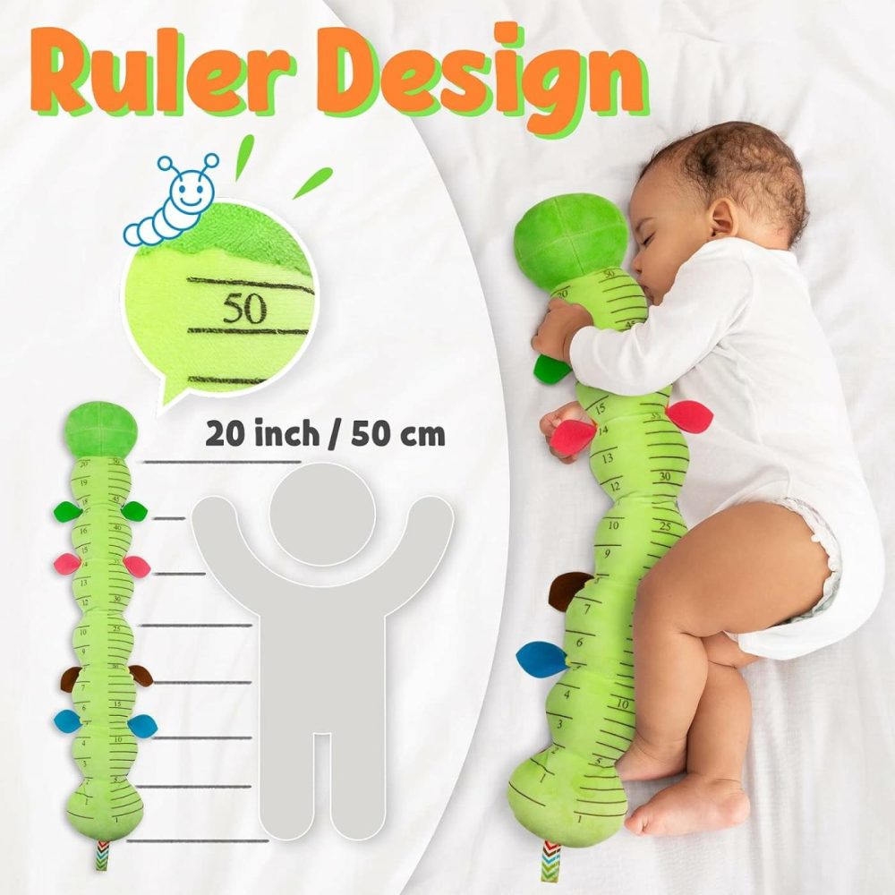 Baby Toys Musical Caterpillar,Infant Stuffed Animal Toys With Crinkle And Rattles,Soft Sensory Toys With Textures For Tummy Time Newborn Boys Girls 0 3 6 12 Months(Green)  |  Musical Toys All Toys