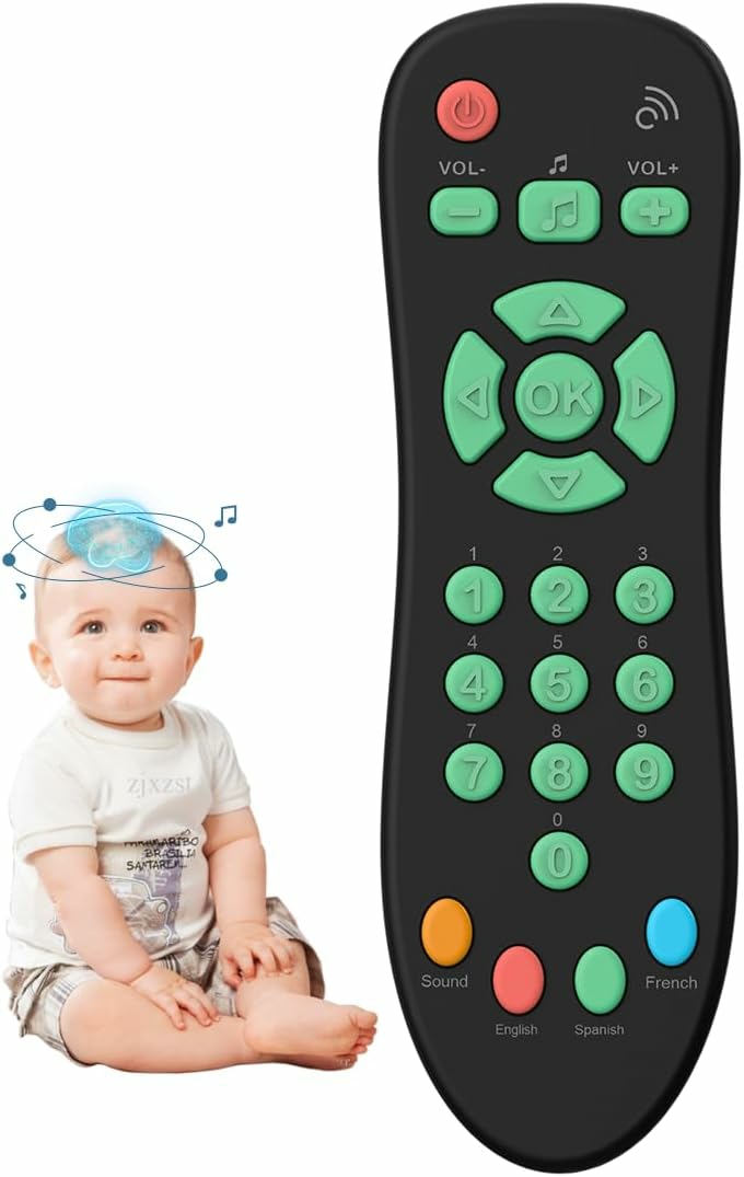 Baby Tv Remote Control Toy With Light And Sounds  Kids Musical Early Education Learning Realistic Toddler Remote Toys For Preschool Infant Toddlers Boys Girls Child 6M+  |  Musical Toys All Toys