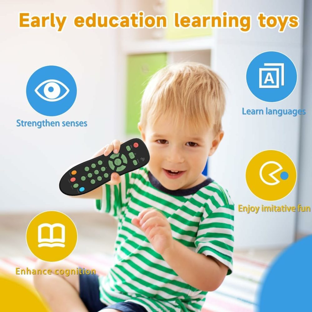 Baby Tv Remote Control Toy With Light And Sounds  Kids Musical Early Education Learning Realistic Toddler Remote Toys For Preschool Infant Toddlers Boys Girls Child 6M+  |  Musical Toys All Toys