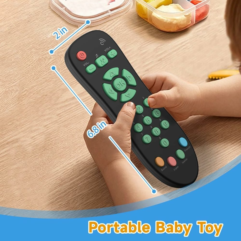 Baby Tv Remote Control Toy With Light And Sounds  Kids Musical Early Education Learning Realistic Toddler Remote Toys For Preschool Infant Toddlers Boys Girls Child 6M+  |  Musical Toys All Toys