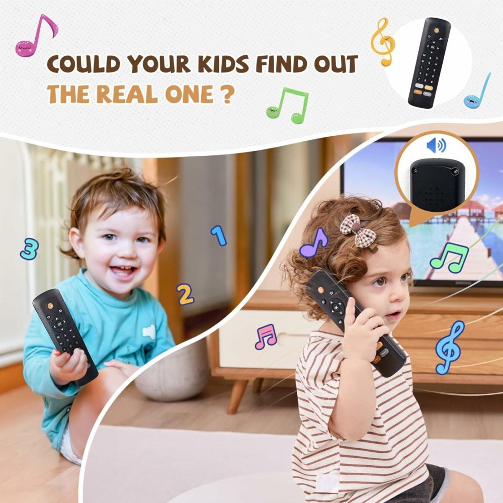 Baby Tv Remote Toy – Baby Early Learning Toys  Baby Musical Toys  Toddler Toys With Realistic Play  Lights  And Sounds – Boys Girls Toys Gift For 1 2 Year Old  |  Musical Toys All Toys Black