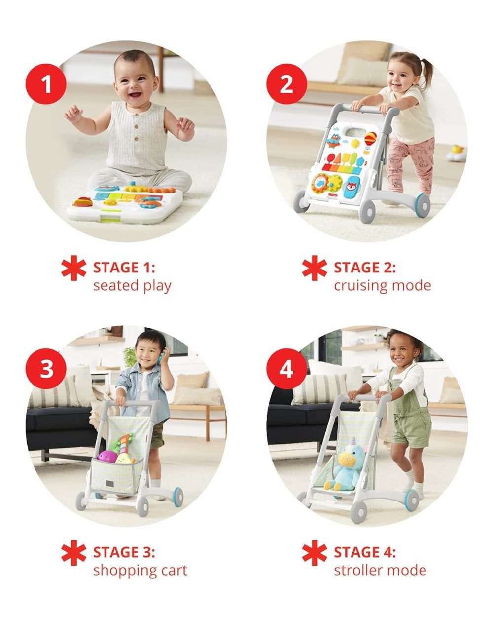 Baby Walker  Explore & More 4-In-1 Toy Walker  |  Musical Toys All Toys Multi-Color