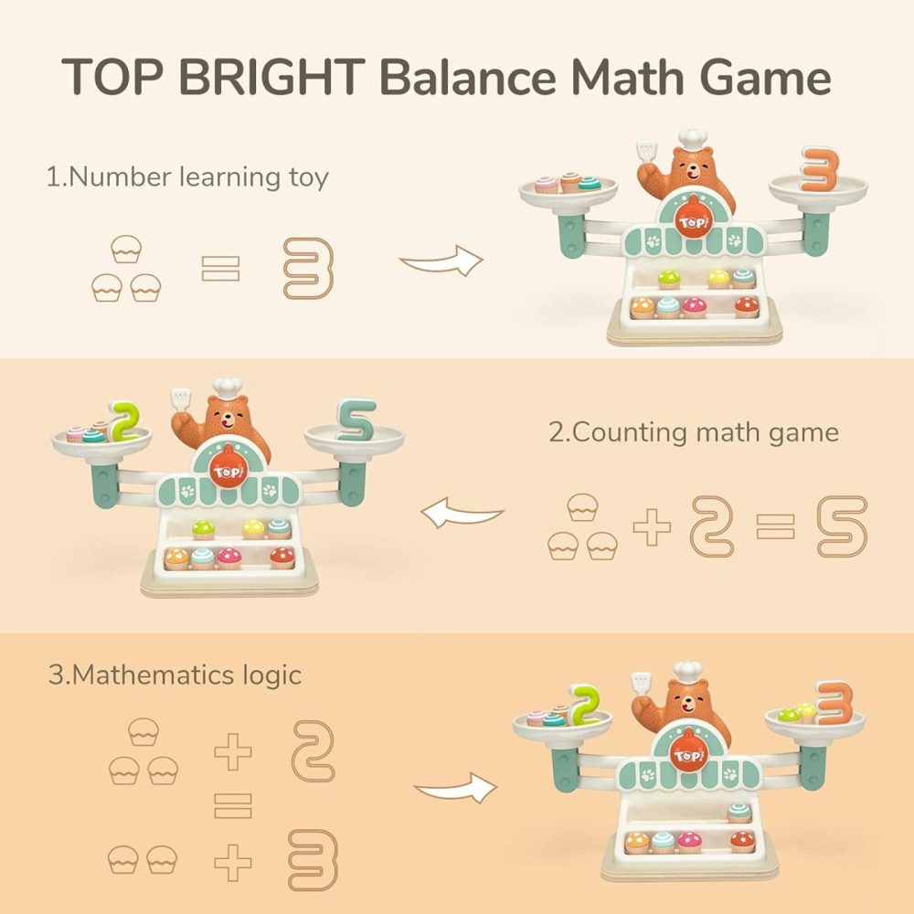 Balance Math Game For Kids – Stem Toys For 3 Year Old Girls Boys Gift  Balance Counting Toys Educational Kindergarten Preschool Learning Toys For Age 3 4 5  |  Sorting & Stacking Toys All Toys Sorting & Stacking Toys