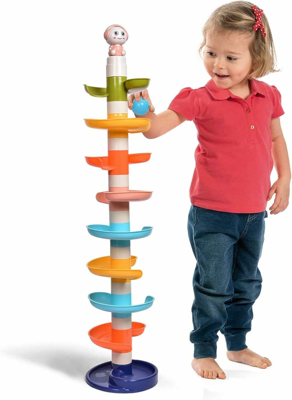 Ball Drop Toys For Toddler 1-3  9 Layer Roll Swirling Ball Tower With 3 Balls  Ball Run Ramp For Baby Learning Development Educational Activities Toy Birthday Gift  |  Balls All Toys Balls