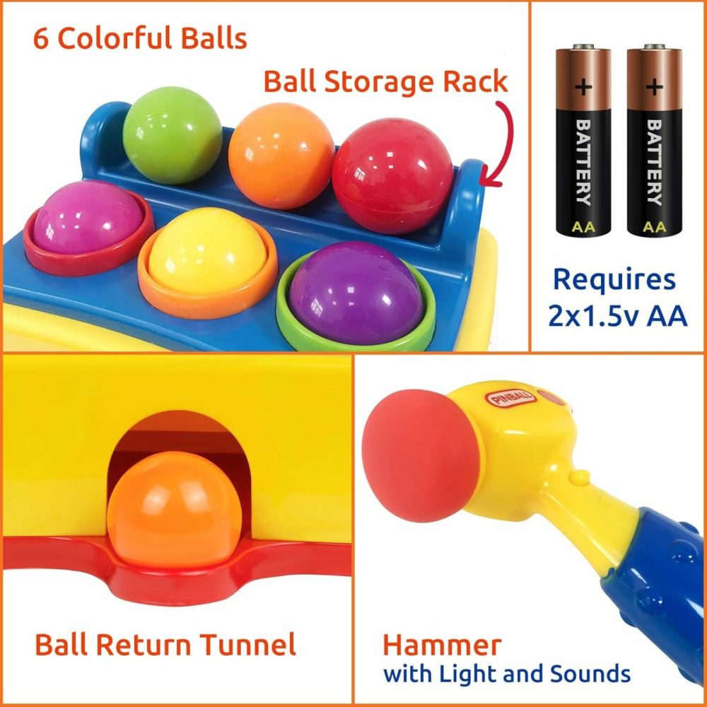 Ball Popper Game With Hammer Toy –Baby Toy With Fun Lights And Sound Effects – Hours Of Fun And Skills Development With This Baby Ball Toy For Kids 3+ Year Old  |  Hammering & Pounding Toys All Toys Hammering & Pounding Toys