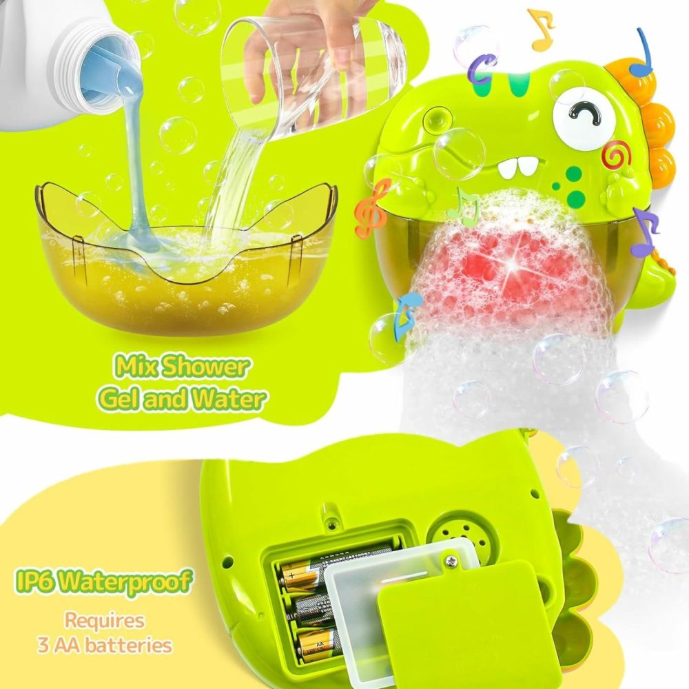 Bath Bubble Machine  Bathtub Bubble Maker  Baby Bath Toys  Automatic Toddler Bath Toys  Bathtime Shower Bubble Toys For Toddlers  Fast Bubble With Light And Music  For Boys Girls  |  Bath Toys All Toys Bath Toys