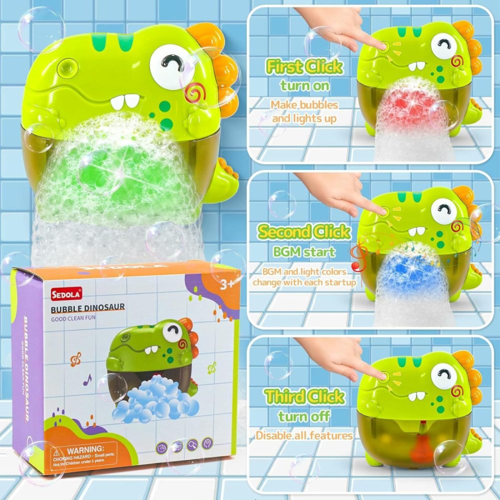 Bath Bubble Machine  Bathtub Bubble Maker  Baby Bath Toys  Automatic Toddler Bath Toys  Bathtime Shower Bubble Toys For Toddlers  Fast Bubble With Light And Music  For Boys Girls  |  Bath Toys All Toys Bath Toys