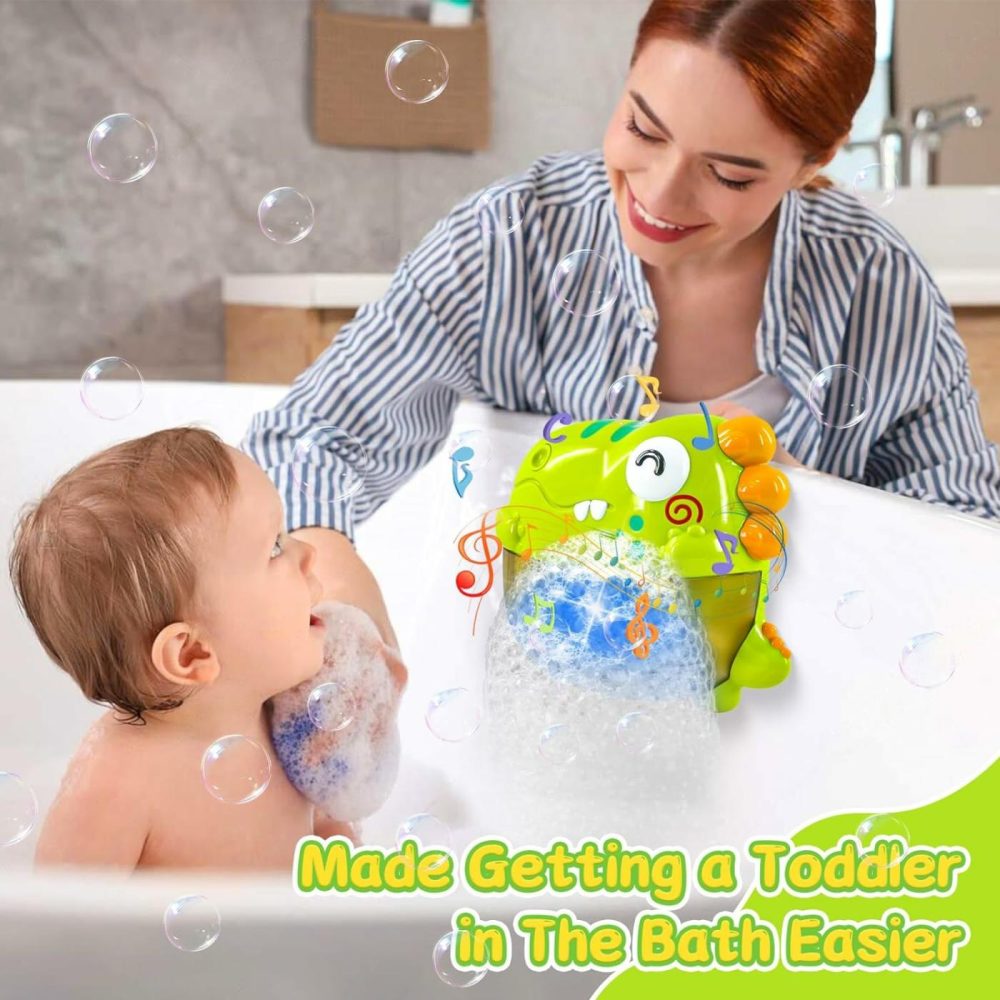 Bath Bubble Machine  Bathtub Bubble Maker  Baby Bath Toys  Automatic Toddler Bath Toys  Bathtime Shower Bubble Toys For Toddlers  Fast Bubble With Light And Music  For Boys Girls  |  Bath Toys All Toys Bath Toys