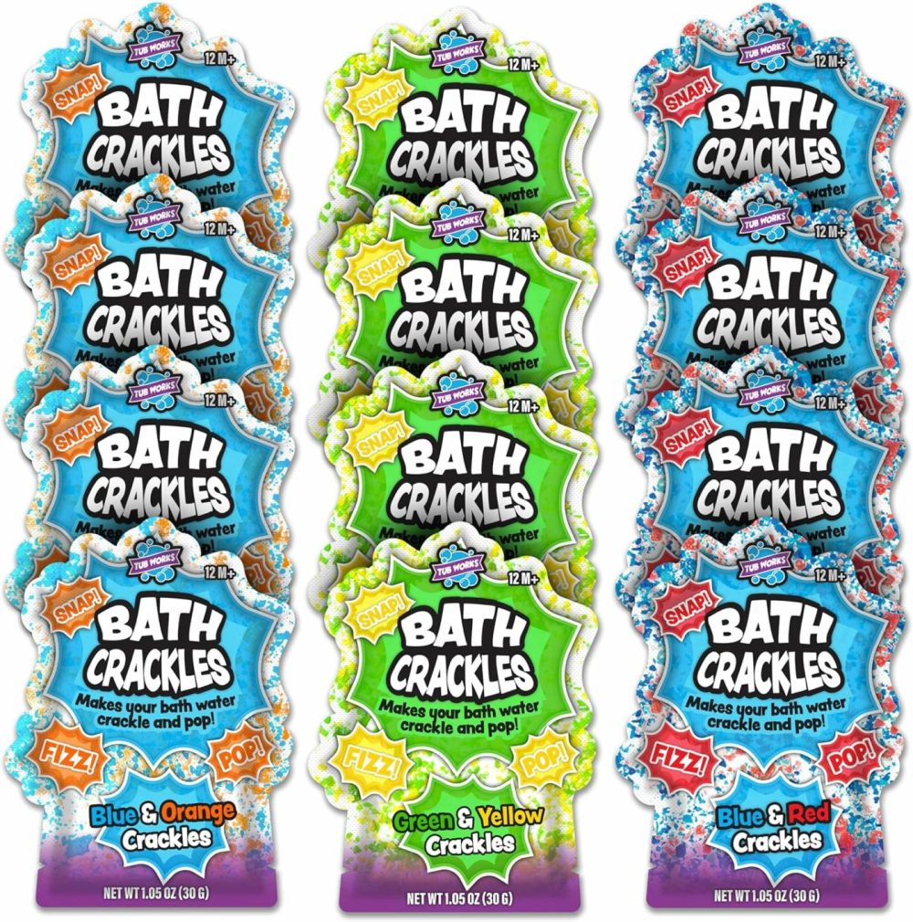 Bath Crackles Bath Toy  Variety 12 Pack | Nontoxic & Fragrance-Free | Makes Bath Water Crackle & Pop For A Unique Kids Bath | Swirl Water For Fizzy Fun | Sensory Kids & Toddler Bath Toys  |  Bath Toys All Toys Bath Toys