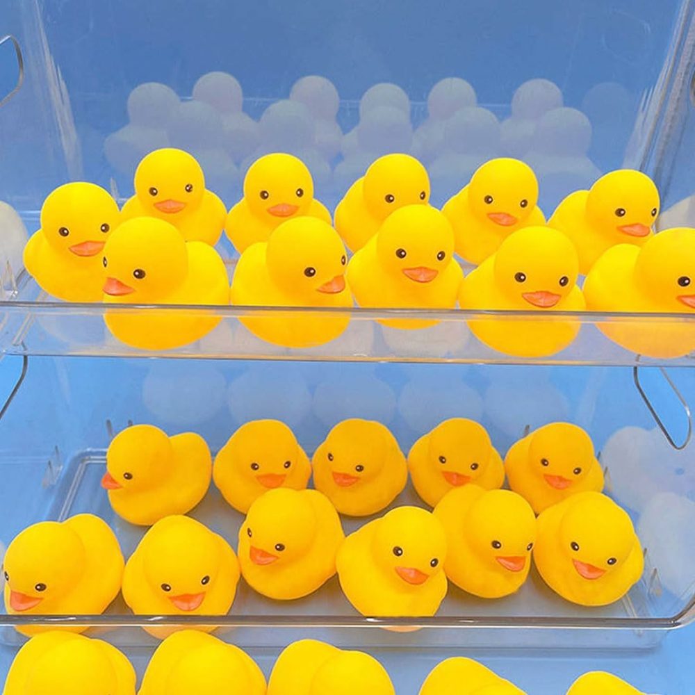 Bath Duck Toys 12 Pcs Yellow Rubber Ducks Squeak & Float Ducky Baby Shower Pool Toy For Toddlers Kids Boys Girls  |  Bath Toys All Toys Bath Toys