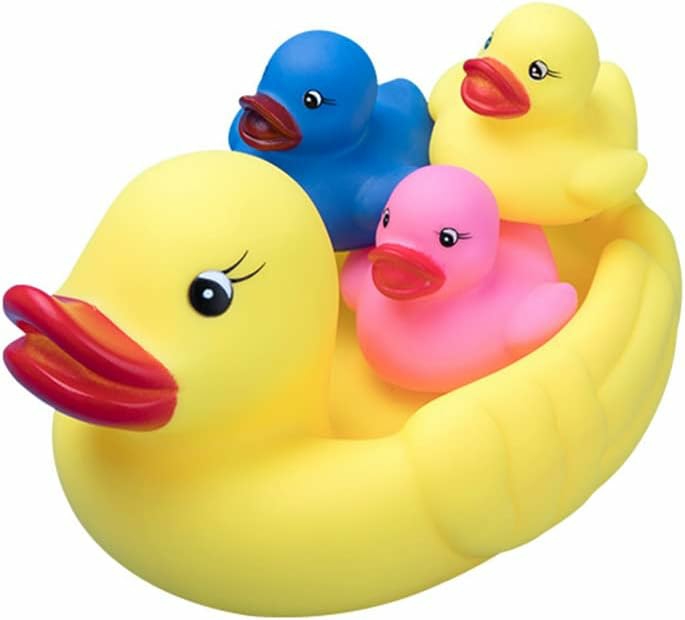 Bath Duck Toys Rubber Ducks Family Squeak And Float Duckies Baby Shower Toy Party Decoration For Toddlers Boys Girls (Colorful Duck Family)  |  Bath Toys All Toys Bath Toys