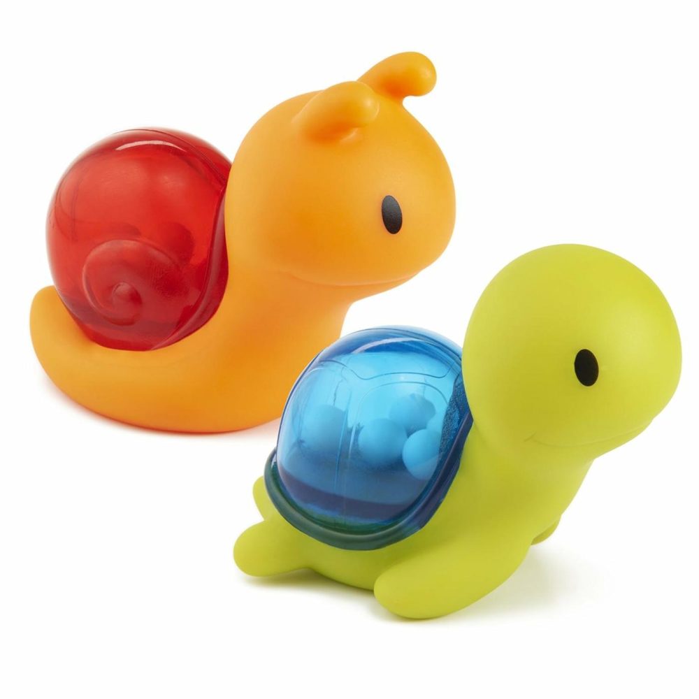 Bath Rattle Squirts – Fun Sensory Bath Learning Toys For Babies And Toddlers  Turtle And Snail  2 Pack  |  Bath Toys All Toys Bath Toys