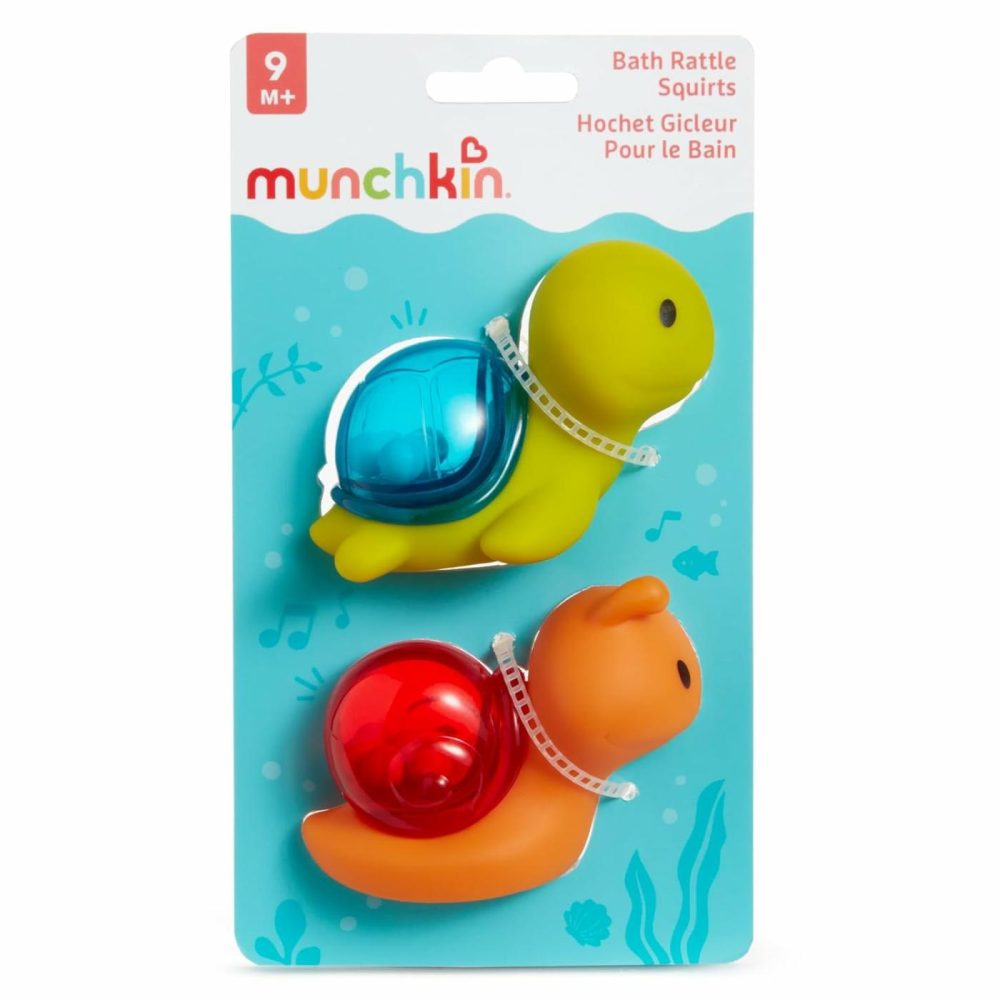 Bath Rattle Squirts – Fun Sensory Bath Learning Toys For Babies And Toddlers  Turtle And Snail  2 Pack  |  Bath Toys All Toys Bath Toys