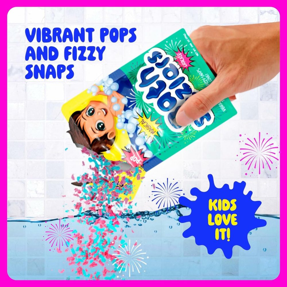 Bath Sizzlers For Kids – Bath Toys For Kids Ages 4-8 Year Old – Tub Crackles Toddlers Toy For Kid Age 3 4 5 6 7 8 Years – Girls Toddler Bathtub Fizzies Bubbles Set – Fun Stocking Stuffers  |  Bath Toys All Toys Bath Toys