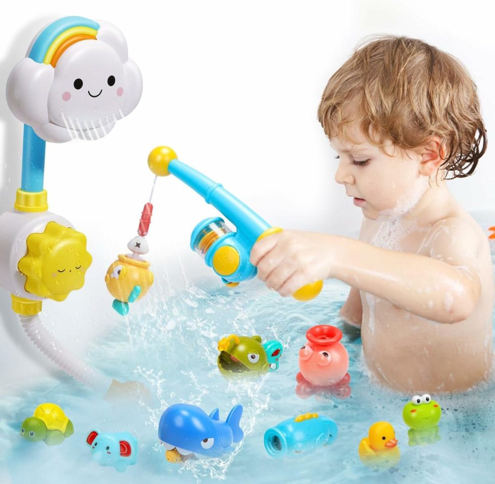 Bath Toy Bathtub Toy With Shower And Floating Toys,Magnetic Fishing Game For Toddles And Babies  |  Bath Toys All Toys Bath Toys