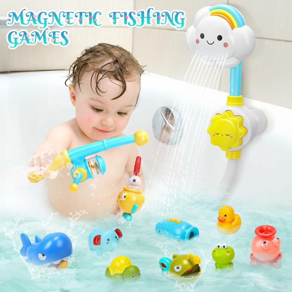 Bath Toy Bathtub Toy With Shower And Floating Toys,Magnetic Fishing Game For Toddles And Babies  |  Bath Toys All Toys Bath Toys