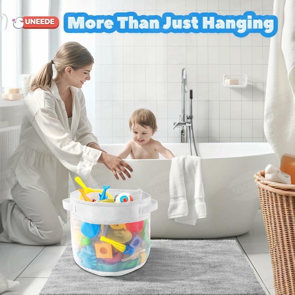 Bath Toy Organizer,2 Gallons Bathtub Toy Storage Organizer,Quick Access Bath Toy Holder For Bathtub,Baby Organizer And Storage,Quick Dry Baby Bath Toy Storage For Tub,Mesh Shower Caddy  |  Bath Toys All Toys Bath Toys