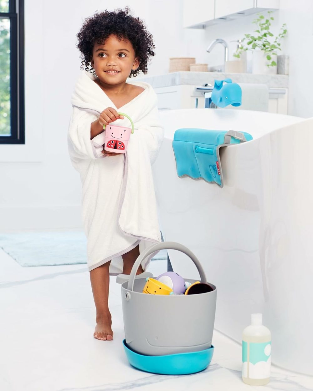 Bath Toy Storage  Moby Stowaway Bucket  Grey  |  Bath Toys All Toys Bath Toys