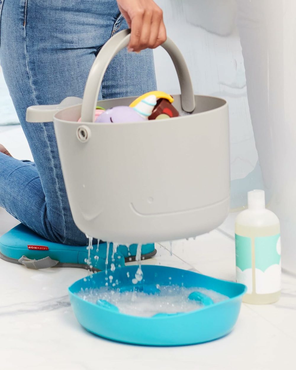 Bath Toy Storage  Moby Stowaway Bucket  Grey  |  Bath Toys All Toys Bath Toys