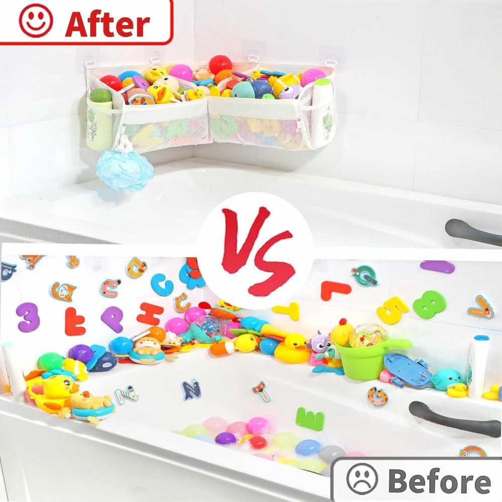 Bath Toy Storage  Say Goodbye To The Chaos Of Bath Toys -3 Compartments For Bath Toy Holders Keep Your Bathtub Tidy  And Bath Toy Organizers Keep Children’s Bath Toys Organized!  |  Bath Toys All Toys Bath Toys