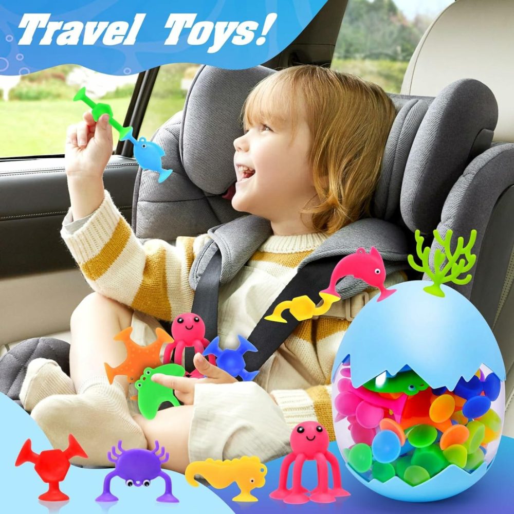 Bath Toys – 27 Pcs Suction Cup Toys Bath Toys Shower Toys For Kids Ages 4-8,Sensory Toys For 3 4 5 6 7 Year Old Boys Girls,No Hole Bath Toys Travel Toys Window Toys Silicone Sucker Toys  |  Bath Toys All Toys Bath Toys