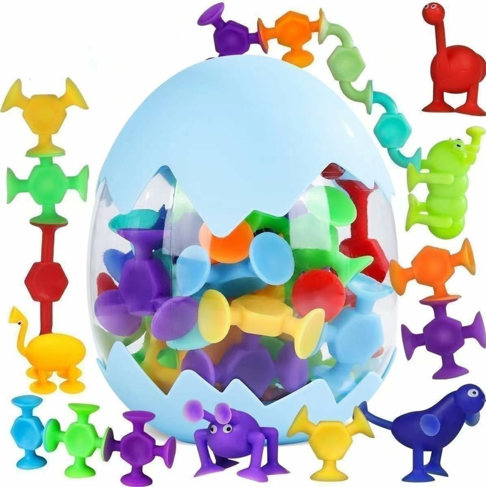 Bath Toys 27 Pcs Suction Toys Sensory Toys For Kids Ages 4-8 Boys Girls Stress Release Toys Travel Toys Suction Cup Toys Silicone Easter Toys  |  Bath Toys All Toys Bath Toys