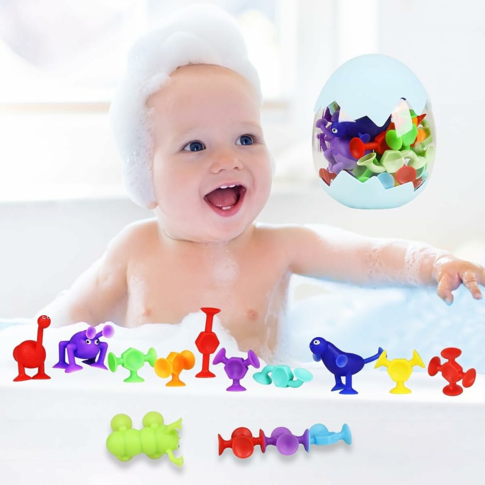 Bath Toys 27 Pcs Suction Toys Sensory Toys For Kids Ages 4-8 Boys Girls Stress Release Toys Travel Toys Suction Cup Toys Silicone Easter Toys  |  Bath Toys All Toys Bath Toys