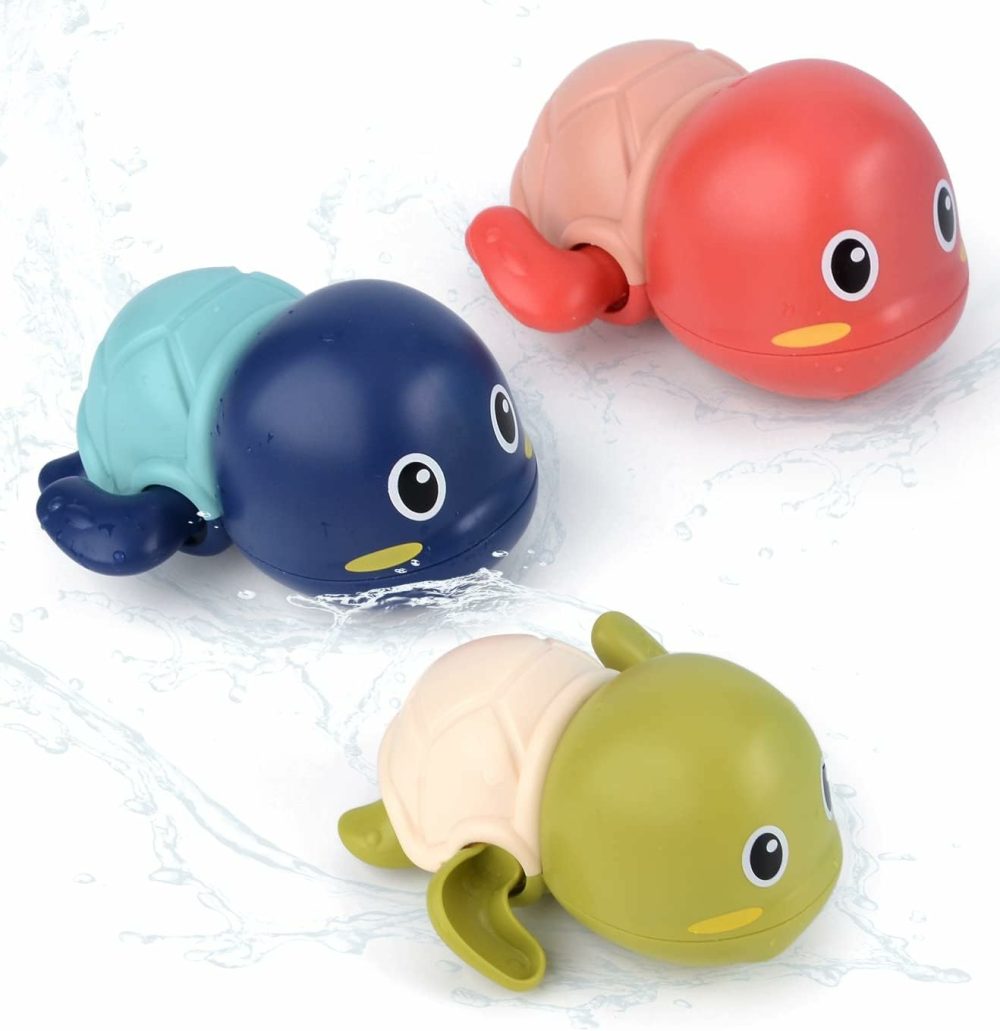 Bath Toys  3 Pack Cute Swimming Turtle Bath Toys For Toddlers 1-3  Floating Wind Up Toys For 1 Year Old Boy Girl  New Born Baby Bathtub Water Toys  Preschool Toddler Pool Toys  |  Bath Toys All Toys Bath Toys