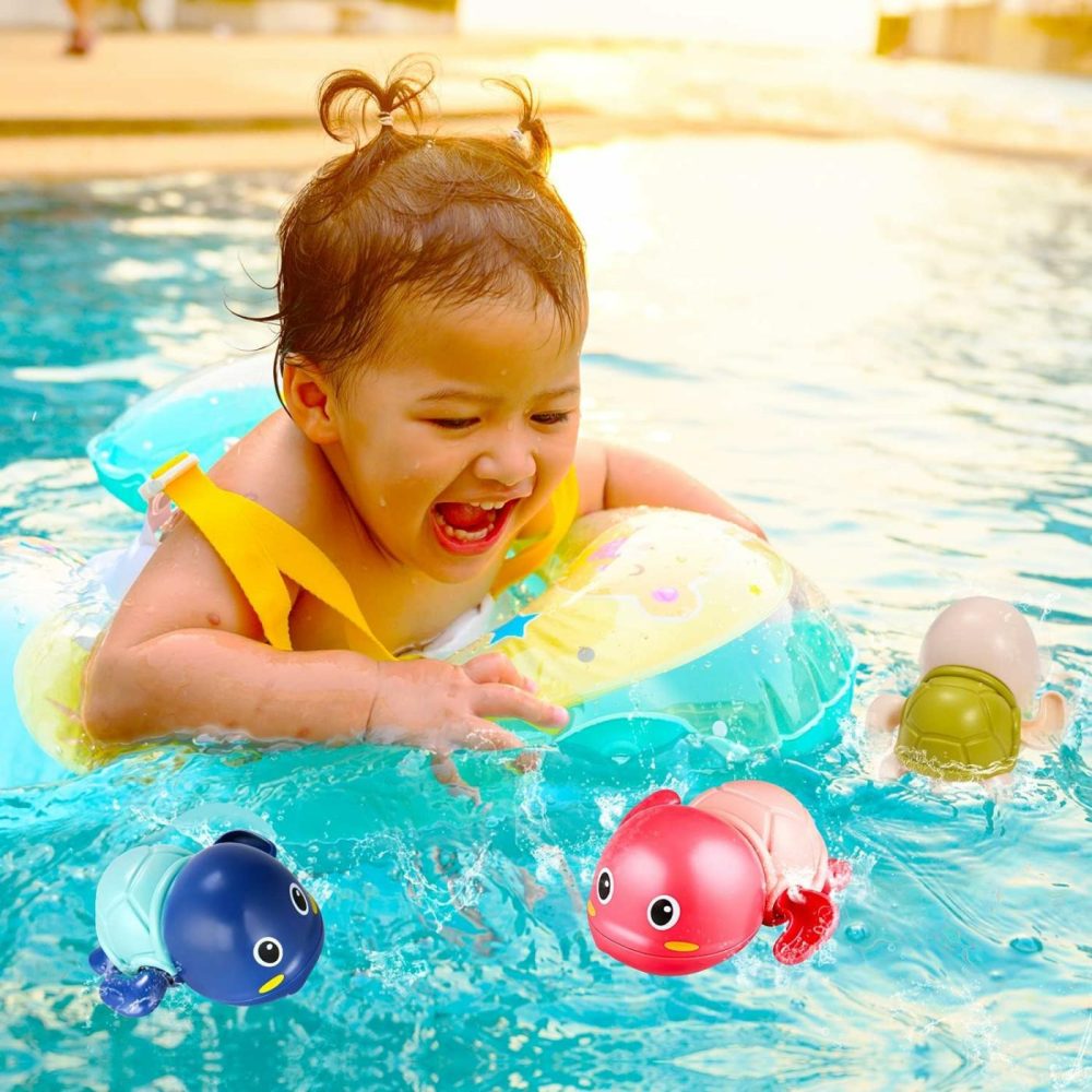 Bath Toys  3 Pack Cute Swimming Turtle Bath Toys For Toddlers 1-3  Floating Wind Up Toys For 1 Year Old Boy Girl  New Born Baby Bathtub Water Toys  Preschool Toddler Pool Toys  |  Bath Toys All Toys Bath Toys