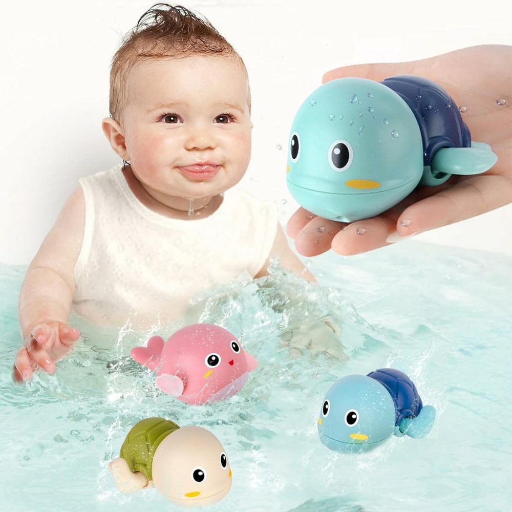 Bath Toys  4 Pack Baby Bath Toys For Toddlers 1-3  Floating Wind-Up Toys Swimming Pool Games Water Play Set Xmas Gift For Bathtub Shower Beach Infant Toddlers Kids Boys Girls Age 1 2 3 4 5 6 Years  |  Bath Toys All Toys Bath Toys