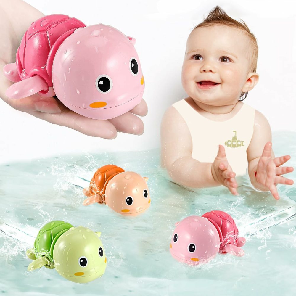 Bath Toys – Baby Water Toys For Toddlers 1-3 – Kids Pool Floating Toys For 1 Year Old Girl Boy Gifts – Wind Up Swimming Turtle Infant Bathtub Toys 2-4  2024 Upgraded  |  Bath Toys All Toys Bath Toys