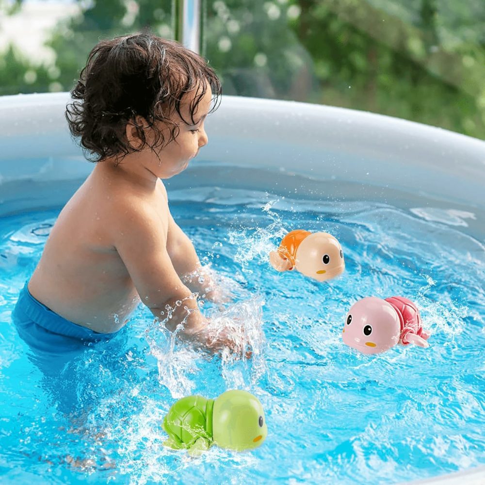 Bath Toys – Baby Water Toys For Toddlers 1-3 – Kids Pool Floating Toys For 1 Year Old Girl Boy Gifts – Wind Up Swimming Turtle Infant Bathtub Toys 2-4  2024 Upgraded  |  Bath Toys All Toys Bath Toys