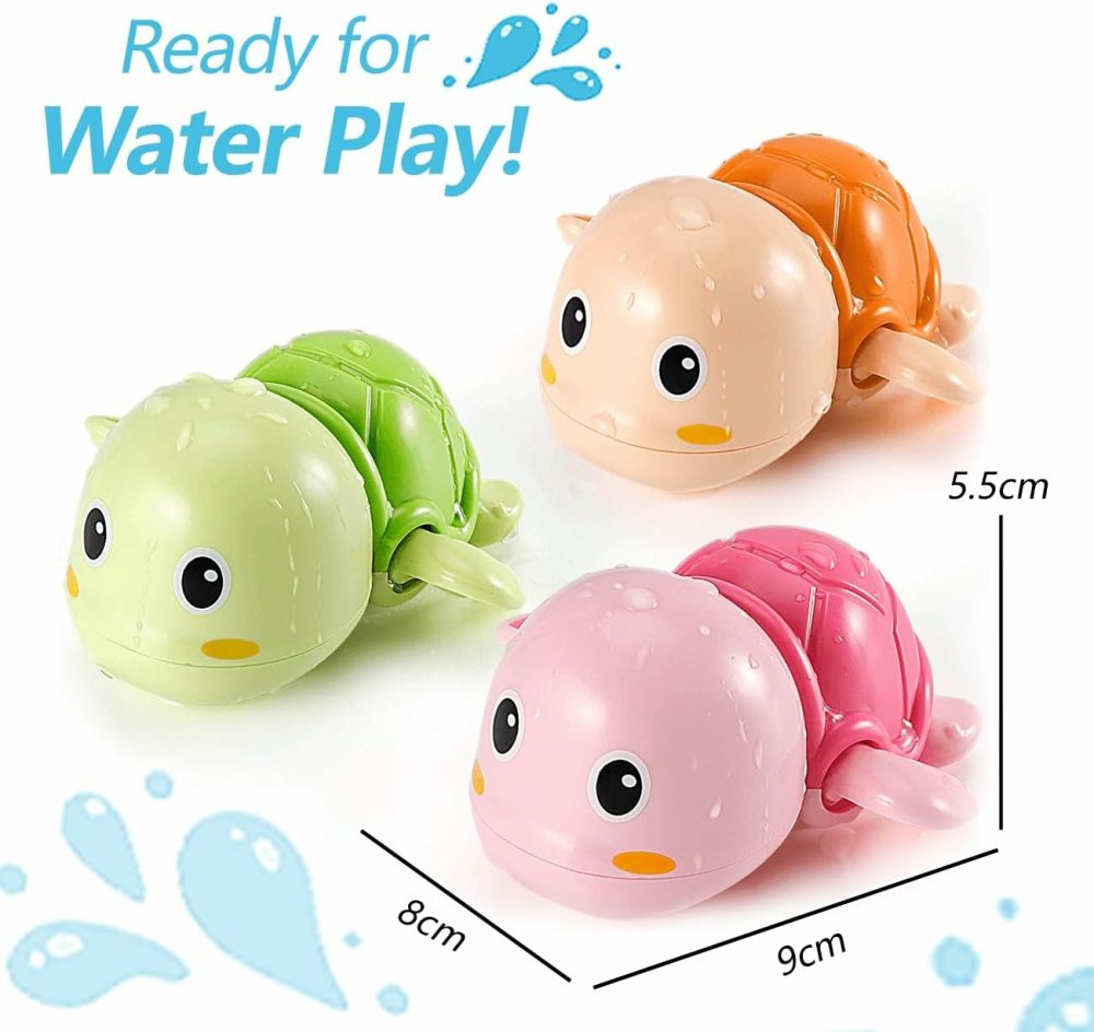 Bath Toys – Baby Water Toys For Toddlers 1-3 – Kids Pool Floating Toys For 1 Year Old Girl Boy Gifts – Wind Up Swimming Turtle Infant Bathtub Toys 2-4  2024 Upgraded  |  Bath Toys All Toys Bath Toys