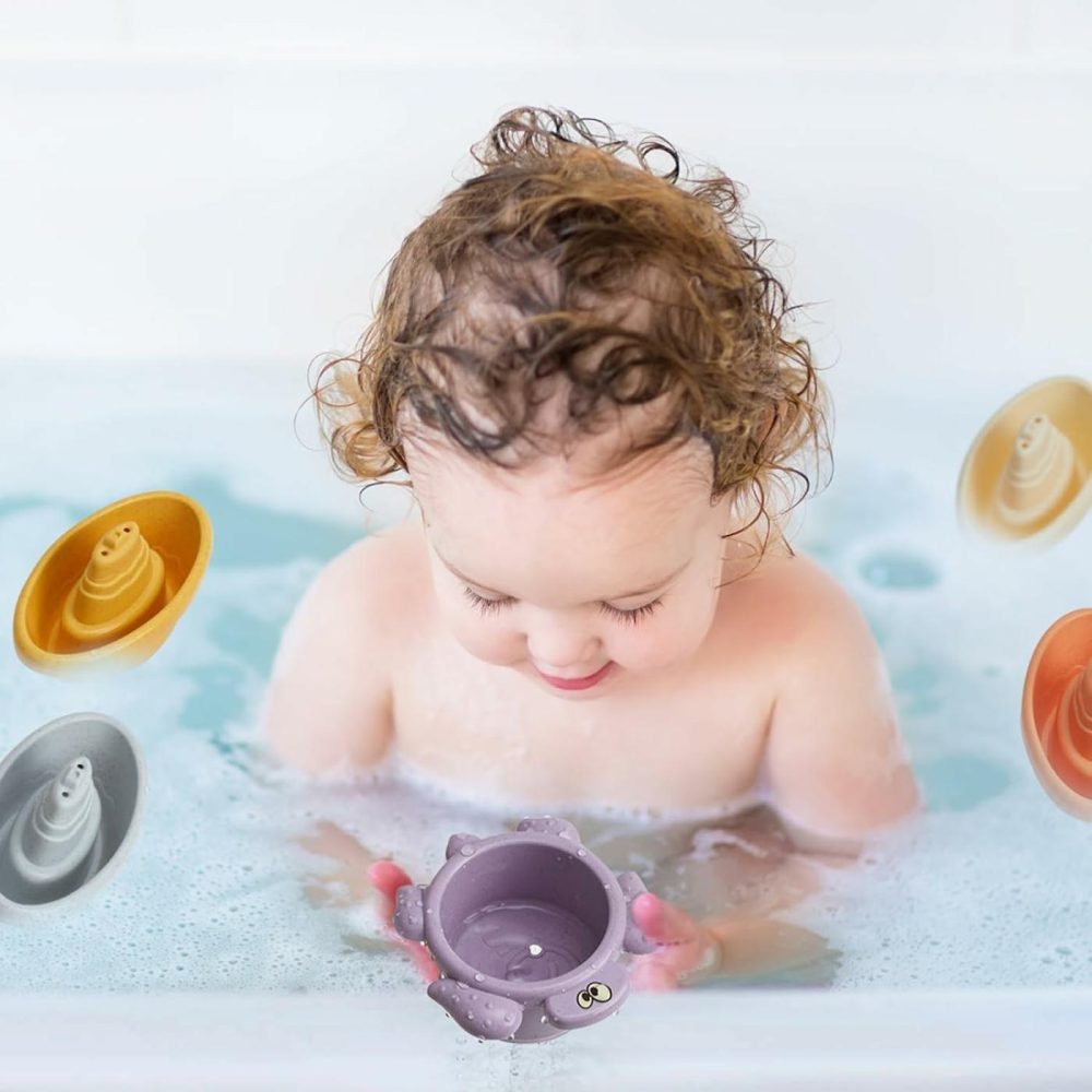 Bath Toys Floating Boats With Stacking Cups  14-Piece Water Table Toys For Toddlers 1-3/Infants 6-12-18 Months Bathtub Toys  Baby Pool Toys  Shower Toys  Beach Toys Baby Girl Boy Present  |  Bath Toys All Toys Bath Toys